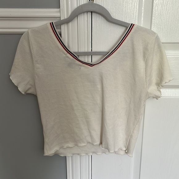 Derek Heart large white cropped short sleeve - Picture 2 of 2